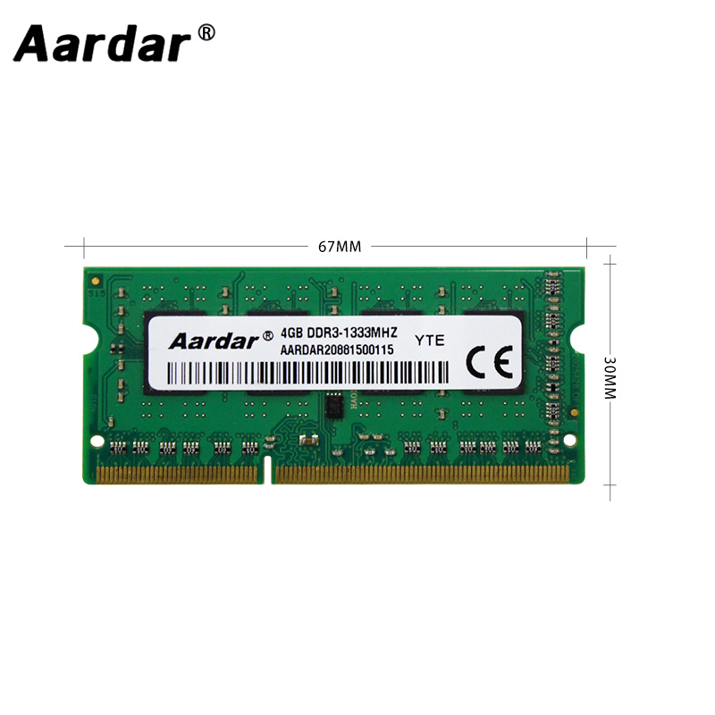 Aardar Ram DDR3 2GB 1333MHz 2GB 4GB 1333MHz ddr3 Random Access Memory 4GB 8GB 1600MHz RAMs For Laptop Notebook