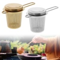 Reusable Mesh Tea Infuser Stainless Steel Strainer Loose Leaf Teapot Spice Filter With Lid Cups Kitchen O23 20 Dropshipping