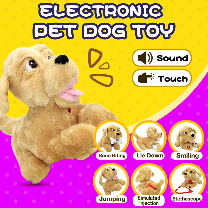Sound Control Kids Plush Toy Sound Control Interactive Bark Electronic Toys Dog For Baby Gifts Electronic Robot Dog