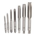 7Pcs M3 to M12 metal Hand Screw Machine Metric Taper Plug Tap Drill Bit Kit Silver