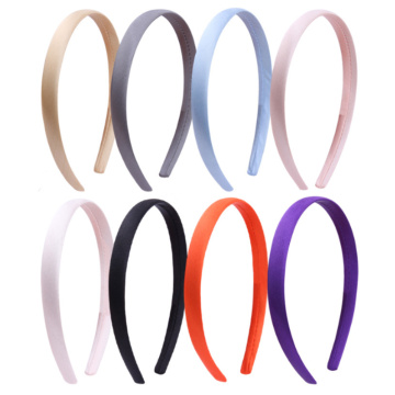 1.5CM Solid Color Plain Haribands Satin Headband Women Hair Accessories Girls Simple Headbands Head Hoop Tiaras 1PCS