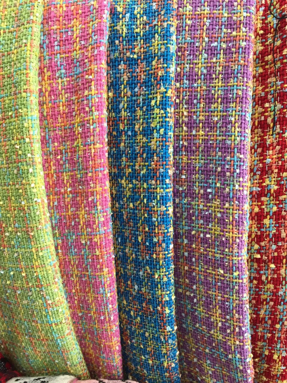 free ship wool tweed fabric warm color soft feel weaved Needled fabrics 5 colors for choice price for 1 yard 59"