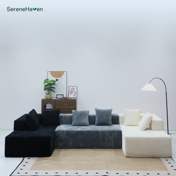 Modern Corduroy Modular Couch for Minimalist Living