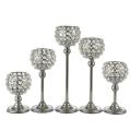 Crystal Tealight Candle Holder Candlestick Glass Pillar Candlesticks Wedding Table Centerpieces Party Home Decoration