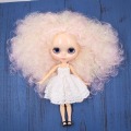 ICY DBS Blyth Doll 1/6 bjd pink mix yellow hair natural skin joint body shiny face 30cm nude doll