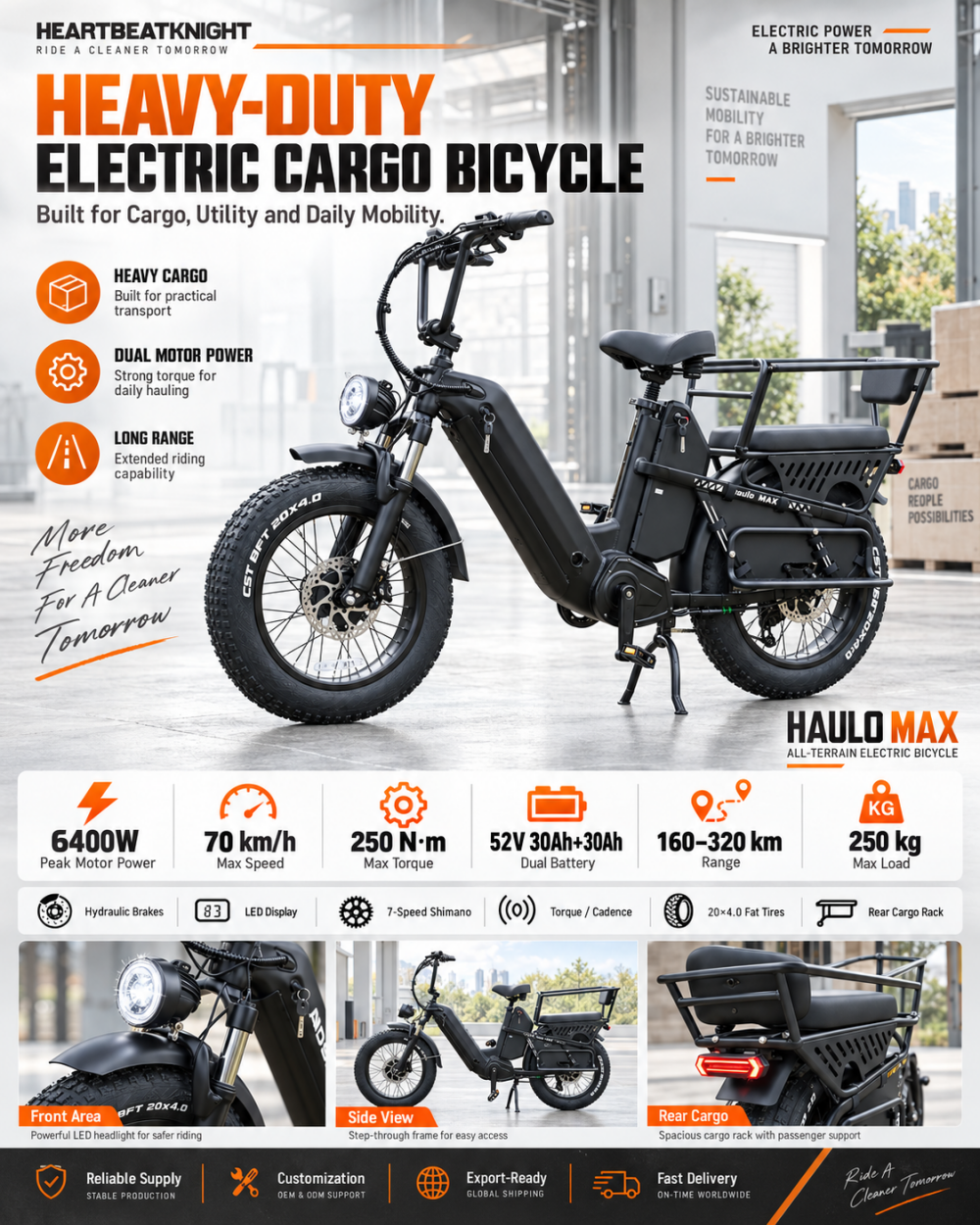 HMax Heavy-duty electric cargo bictcle