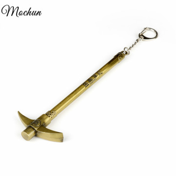 MQCHUN The Lost Tomb Notes Luoyang Shovel Pick Keychain Grave Robbing Tools Keyring For Mens Car Key Chains Chaveiro Gift Game