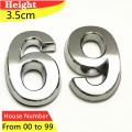 2pcs/Pack 35mm ABS Self Adhesive Door Number Sign Number Apartment Hotel Office Door Address Street Number Stickers Plate Sign