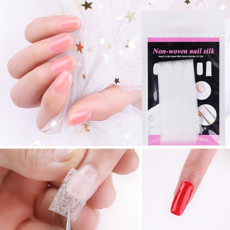 8 Colors 15ml Gel+20pcs Fiberglass Nail Extension Builder Gel Glue Nail Art UV Light Gel DIY Set Tools Kit TSLM1