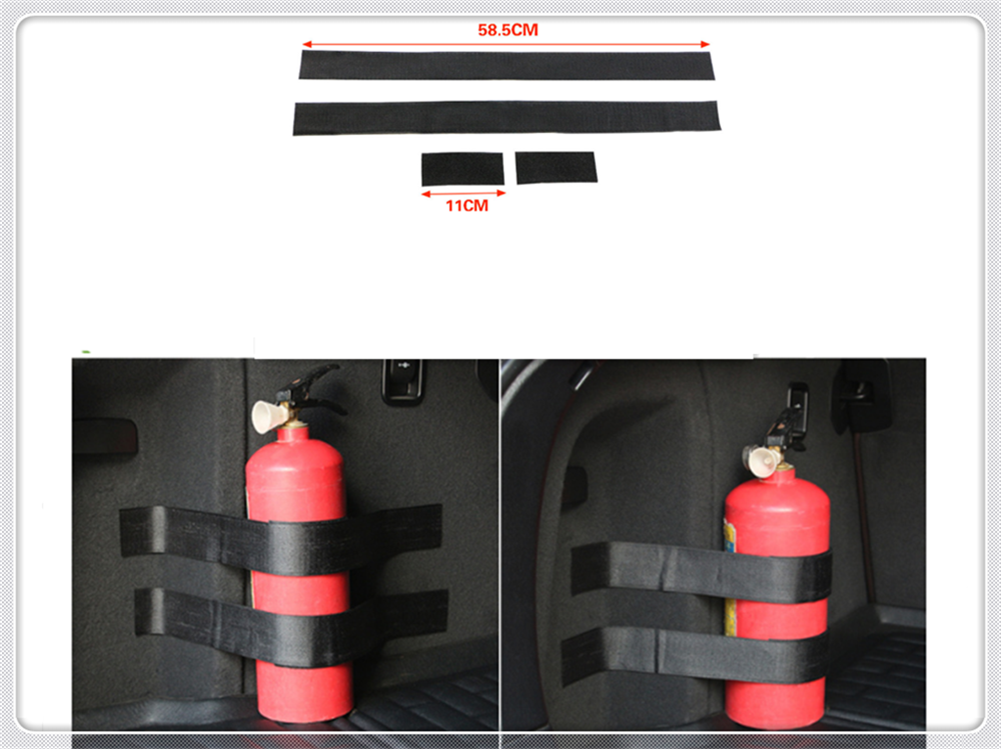 Car accessories parts fire extinguisher belt line fixing bracket velcro for Toyota FJ Cruiser RAV4 CROWN REIZ PRIUS COROLLA