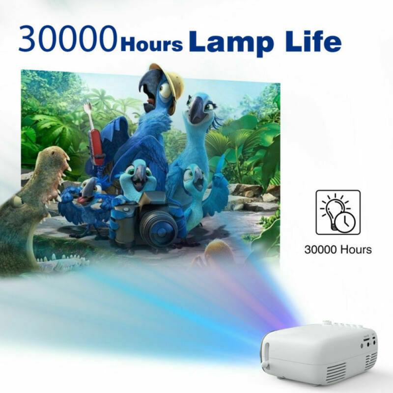 Mini LCD Projector projection 7000 Lumens Full HD 1080P Home Cinema Theater USB AV HDMI compatible