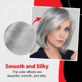 Fashion Hair Gray Dye Cream Unisex Smoky Style Light Grey Silver Color Dye Cream Girl Beauty Hair Color Modify Dyeing Tool