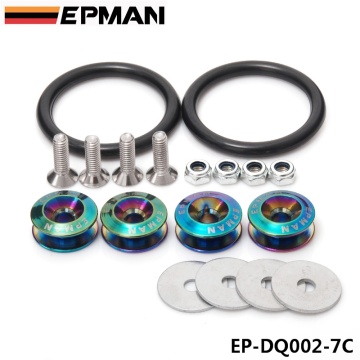 Neo Chrome Jdm Aluminum Quick Release Fasteners Kit Fit For Bumper Trun EP-DQ002-7C