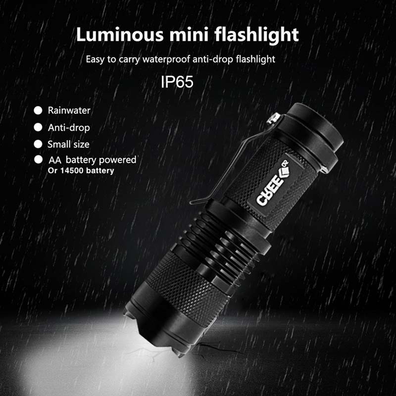 LED Portable Lanterns Q5 Flashlight Waterproof COB Camping AA 14500 Battery Flashlight For Camping Hiking Emergency Lighting
