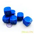 Blank Unpainted 16MM D6 Game Dice with Blank 6th Side, 4 Assorted Color Set of 24pcs, Raw Blank Cube