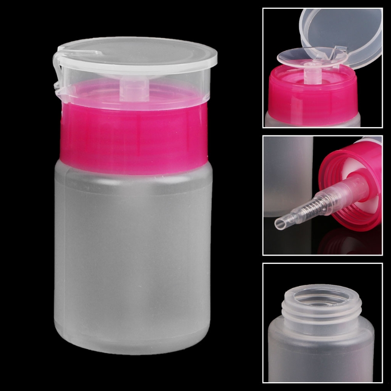 70ml Empty Pump Dispenser Skin Lotion Container Manicure Liquid Gel Polish Remover Makeup Remover Clean Bottle Nail Art Tool