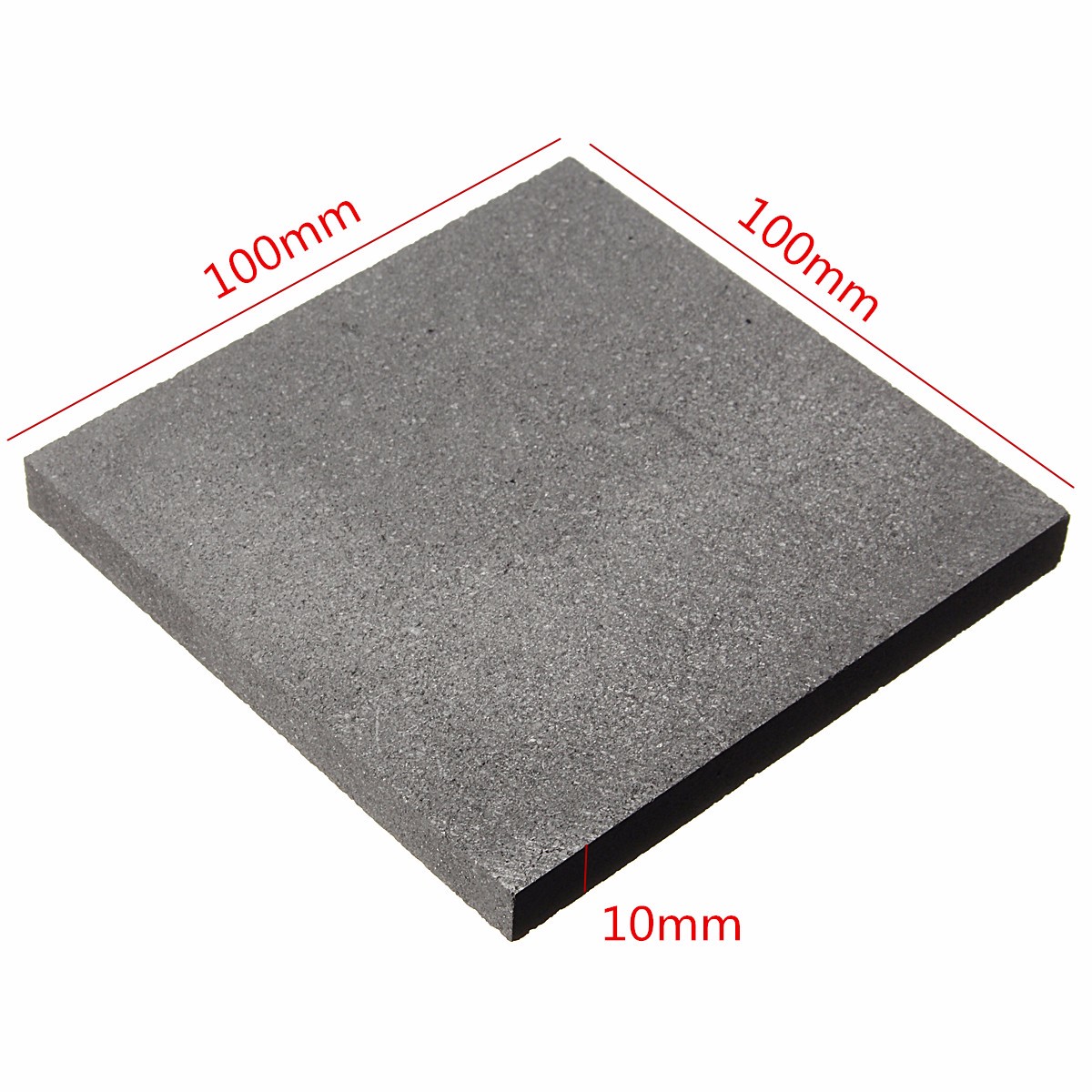 100x100x10mm High Purity 99.9% Graphite Block Electrode Rectangle Plate Blank Sheet