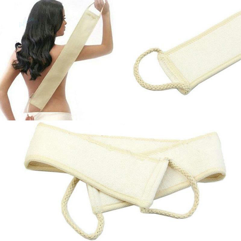 Soft Exfoliating Scrubber Natural Loofah Back Strap Bath Brush Back Shower Massage Spa Scrub Sponge For Bath Belt Body Cleaning