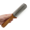 Detachable Bamboo Handle Oil Head Hair Comb 9 Rows Healthy Hairbrush Fine Scalp Massage Combs Brushes Detangling Wet Brush 1233