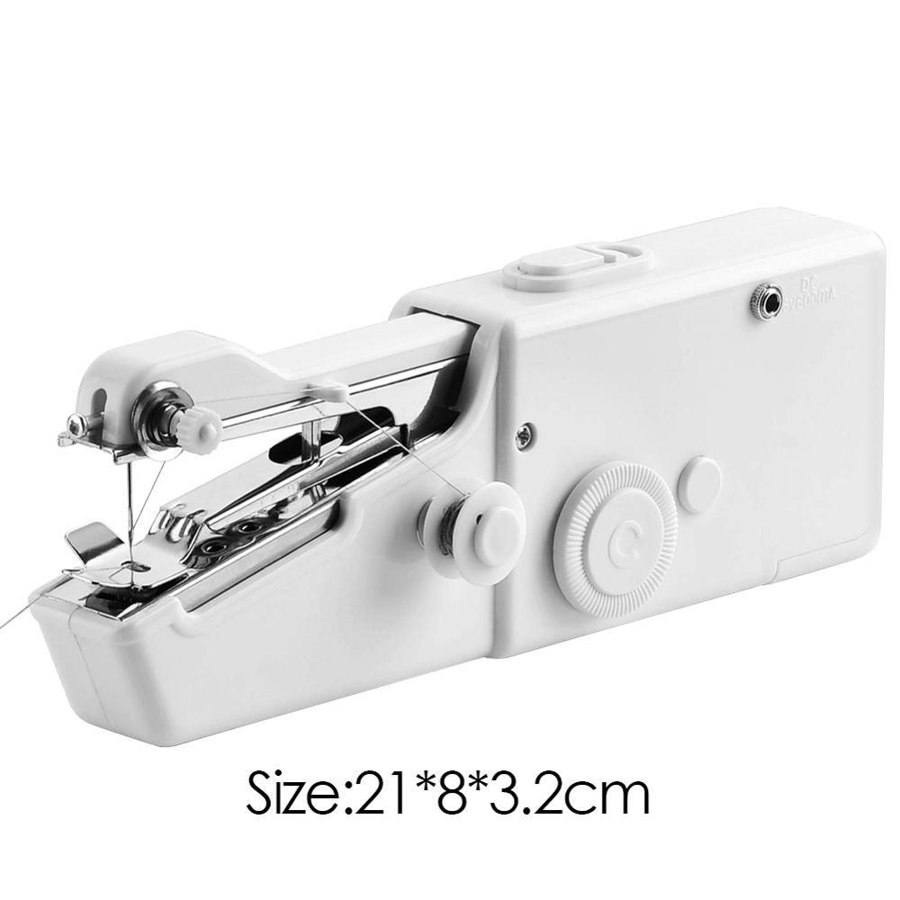 Electric Sewing Machine Handheld Mini Sewing Machine Portable Household Cordless Electric Stitch Tool for Quick Repairs DIY Home