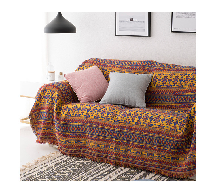 Bohemian Sofa Blanket Slipcover Geometric Sofa Cover Throw Blanket For Living Room Home Decoration Bedspread Chair Sofa Cover