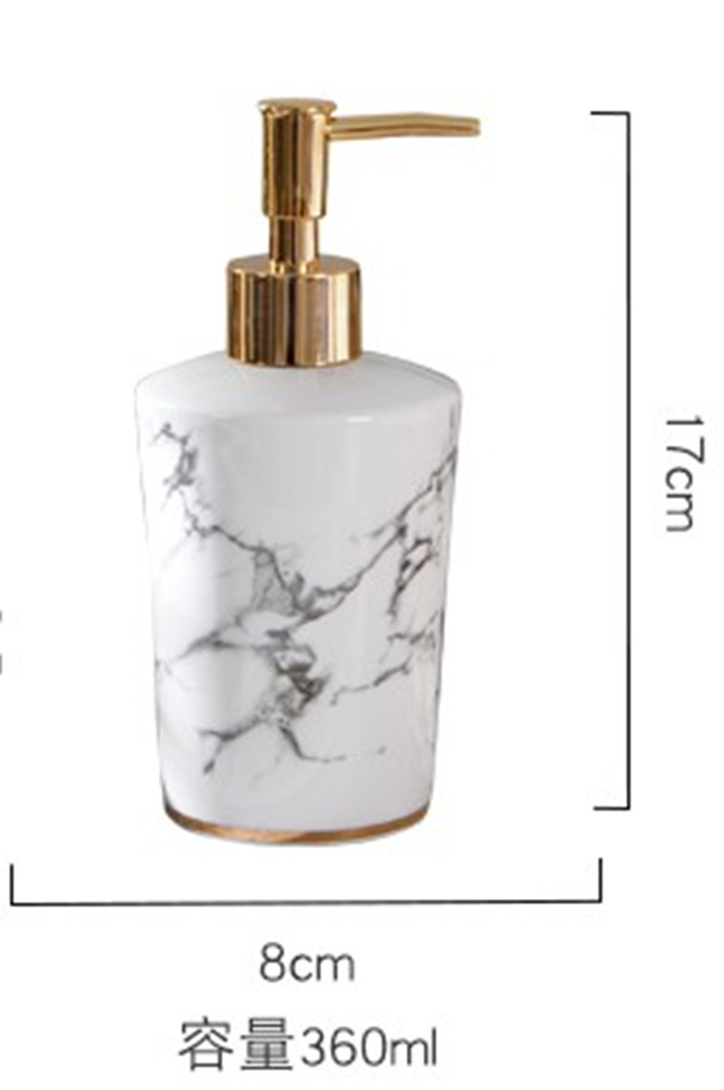 Lmitation Marble 360ML Soap Dispenser Ceramic Bathroom Accessories Lotion Essence Gel bottle Liquid Soap Dispenser for Kitchen B