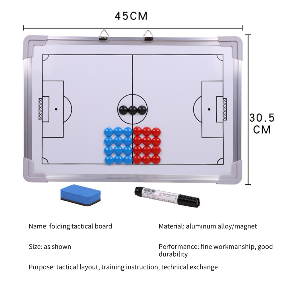 Magnetic Football Tactical Board Training Guidance Hanging Plate Double-Sided Rubber Corners Soccer Tactics Board Coaching Board