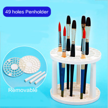 Paint Brush Pen Holder 49 Holes Pen Rack Display Stand Support Holder Painting Brush Pen Holder For Drawing Art Supplies