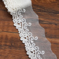 1yard white lace cotton embroidery lace french gauze lace ribbon fabric diy trims handmade clothing wedding sewing Accessories