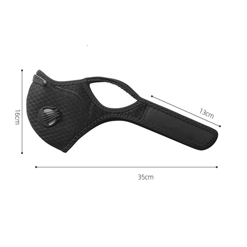 Mask With 4 Replacement Pad 2 Exhaust Valves Half Face Mask Face Cover For Cycling Outdoor masque lavable Halloween Cosplay