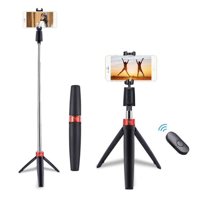 Mini wireless blue tooth selfie stick with built-in remote control Foldable Expandable Monopod for iPhone IOS Android