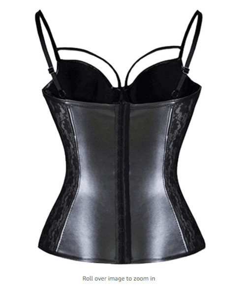 Sexy Corset Lingeries PU leather Korse Suspender Gorset Padded Cup Korsett Plus Size Lace Bustier Night Club Wear Corselet Sexi