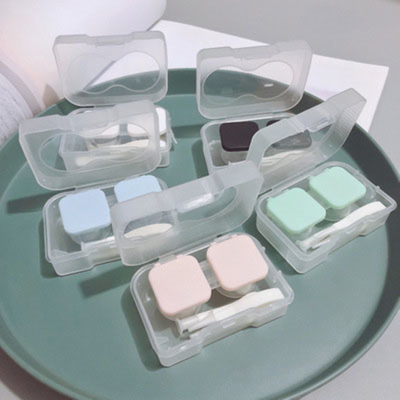 Hot Sale Contact Lens Box Holder Portable Small Lovely Eyewear Bag Container Contact Lenses Soak Storage Case Travel Kit