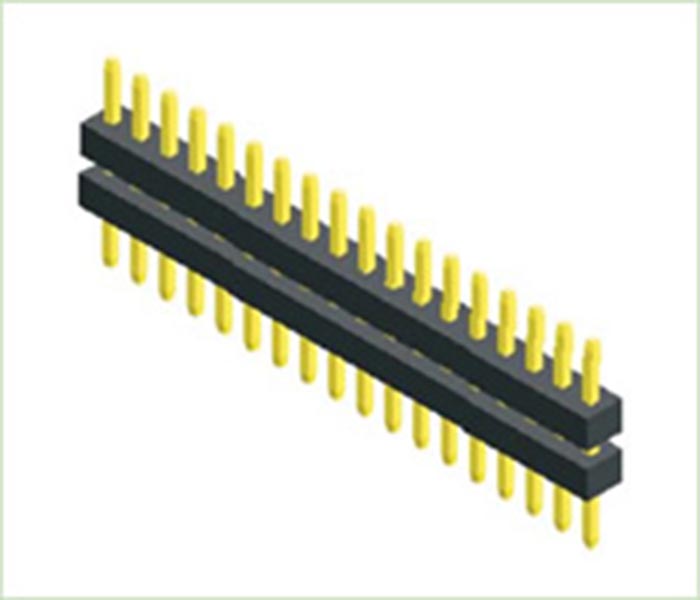 1.00mm (0.039in) Pin Header Single Row Straight Double Plastic