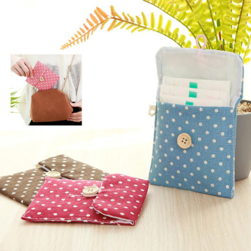 Women Mini Sanitary Towel Bag Storage Female Hygiene Girl Cotton Diaper Sanitary Napkin Package Coin Purse Jewelry Organizer