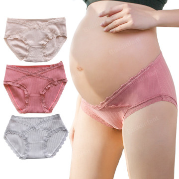 3pcs/pack Maternity Panties Pregnancy Underwear Under the Bump Low Waist Pregnant Pants Femme Cotton Comfy Briefs Multi Sets XXL