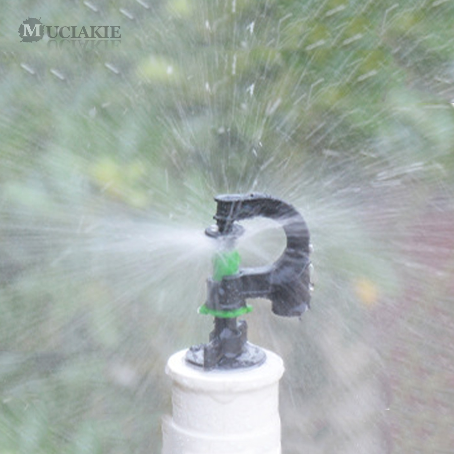 MUCIAKIE 10PCS G-typed 360 Degrees Rotating Micro Garden Sprinkler 1/2'' (20mm) Male Thread Connector Lawn Garden Irrigation