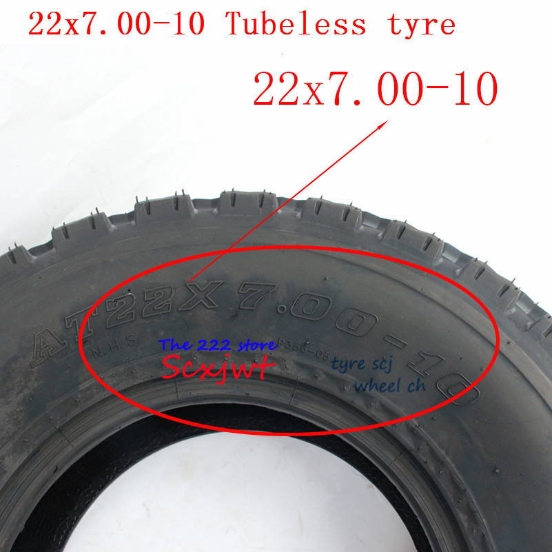 GO KART KARTING ATV UTV Buggy 22X7-10 Tubeless Tyre ATV 10 Inches Vacuum Wheel Tire 22x7.00-10