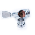 Squat Pan Flushing Valve,Copper Foot Pressing Type Public Toilet / WC Stool Flush Valve, Delay Urinal Flush Valve Chrome Plated