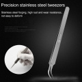 High Precision Tweezers Pinzas Pincet Stainless Steel Curved Straight Tip Tweezer For Electronics Repair Tools