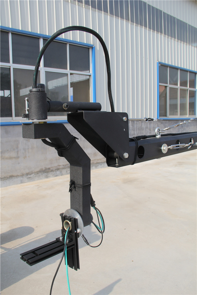 jib crane 8m 2-axis ctagon pan tilt head portable camera crane dslr with dolly and monitor Factory supply