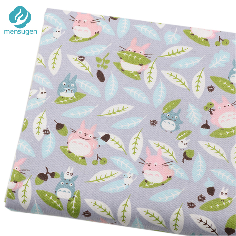 Fabric by Meter Totoro Printed Cotton Fabrics for Sewing Baby Nest Bumper Blankets Clothes DIY Patchwork Fabrics