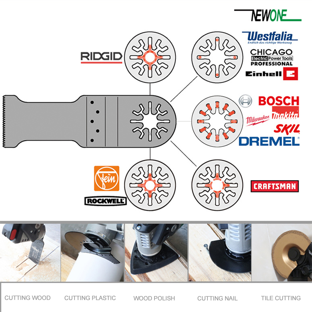 NEWONE 41 pcs/set Oscillating tool Saw Blades kit Multi tool Saw Blade Accessories for Multimaster power tools as Fein, Dremel