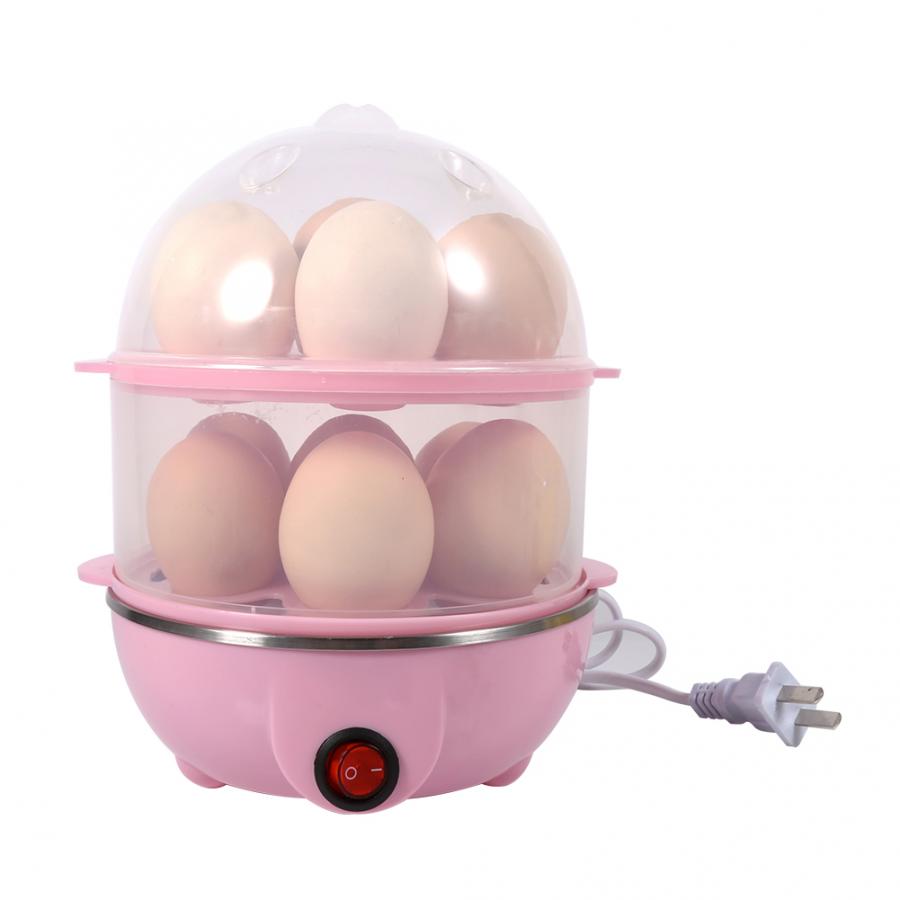 Multifunctional Electric Eggs Boiler 220V 50HZ Double Layer 14 Egg Electric Egg Boiler Cooker Mini Steamer Poacher Cookware