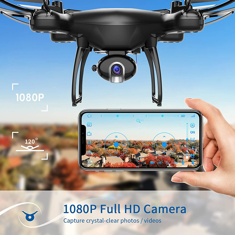 SNAPTAIN SPF50MQ Drone with Camera 1080P HD Live Video Camera Drone Voice Control Gesture Control Circle Fly High-Speed Rotation