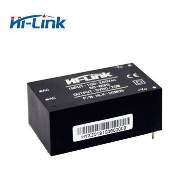 Free shipping 2pcs/lot HLK-20M05 AC-DC 220v to 5V 20W intelligent household switching step down power supply module