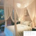 Mosquito Net Canopy 4-Corner Post Student Canopy Bed Curtains Accessories Mosquito Net Netting Queen King Size 190 x 210 x 240cm