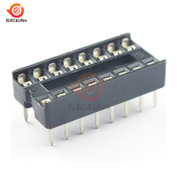 10PCS 16Pins 16 Pin 16P DIP IC Chip Sockets Adapter Connector Solder Type Socket 100% Original DIY