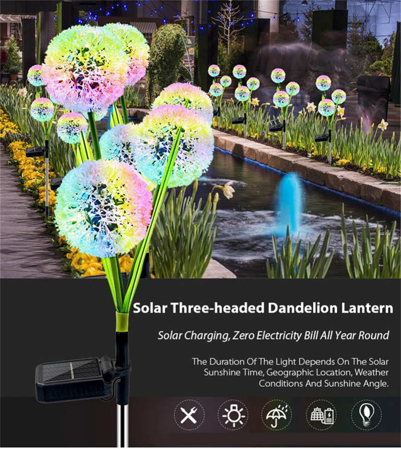 Dandelion flower Solar led landscape light