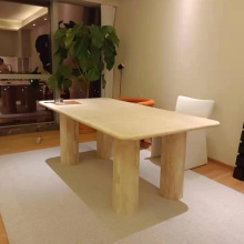 Commercial Decorative Travertine Dining Table